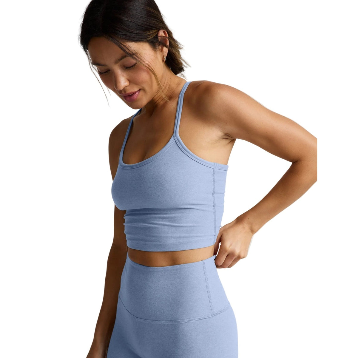 Women's Spacedye Slim Racerback Cropped Tank