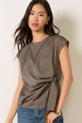 Pippa Side Tie Satin Blouse