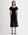The Gauze Smocked Top | Black