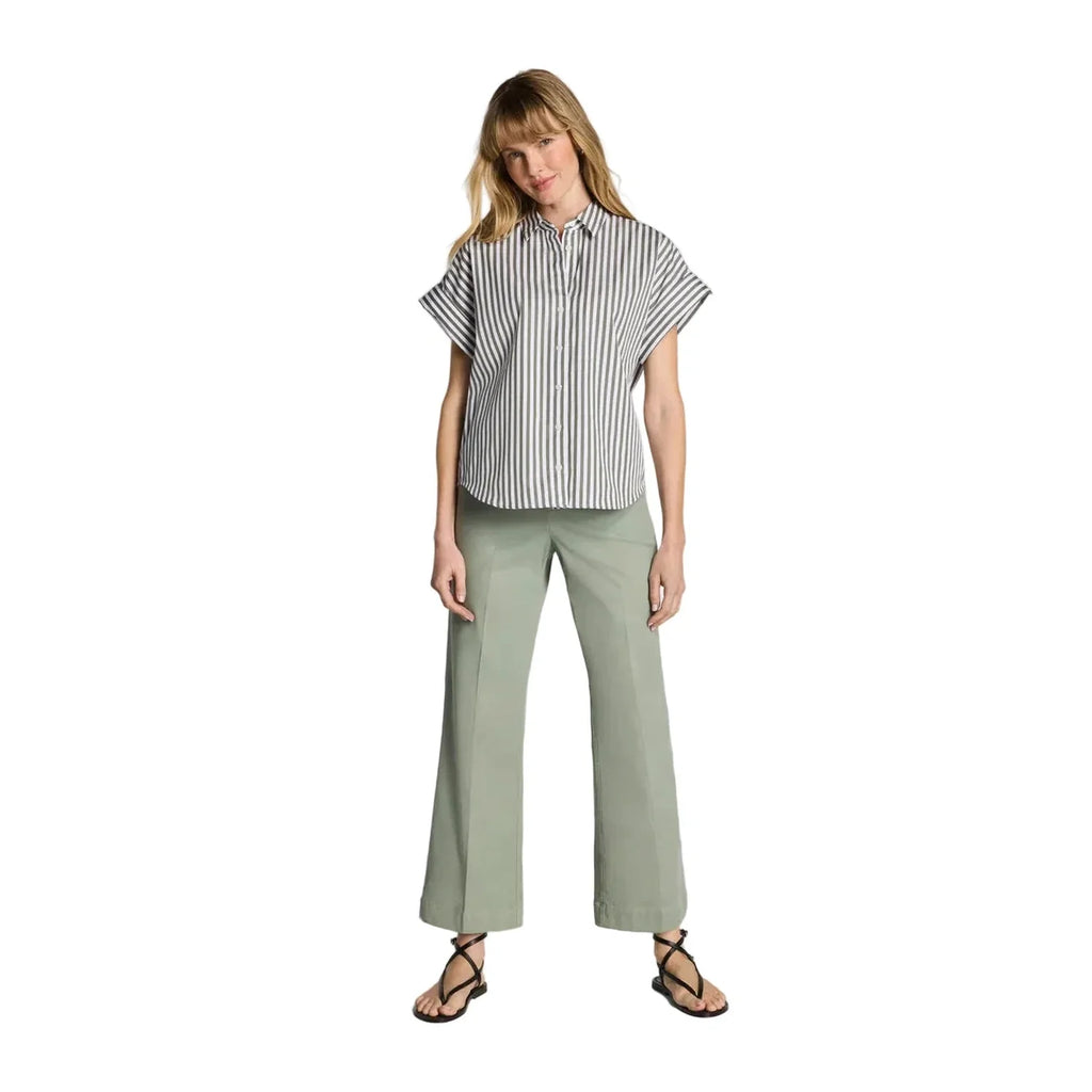 Women's Poplin Oversized Short Sleeve Shirt