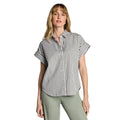 Women's Poplin Oversized Short Sleeve Shirt