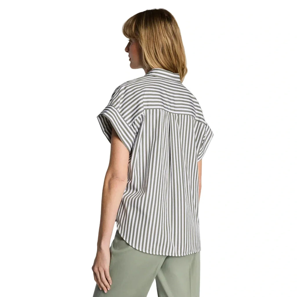 Women's Poplin Oversized Short Sleeve Shirt