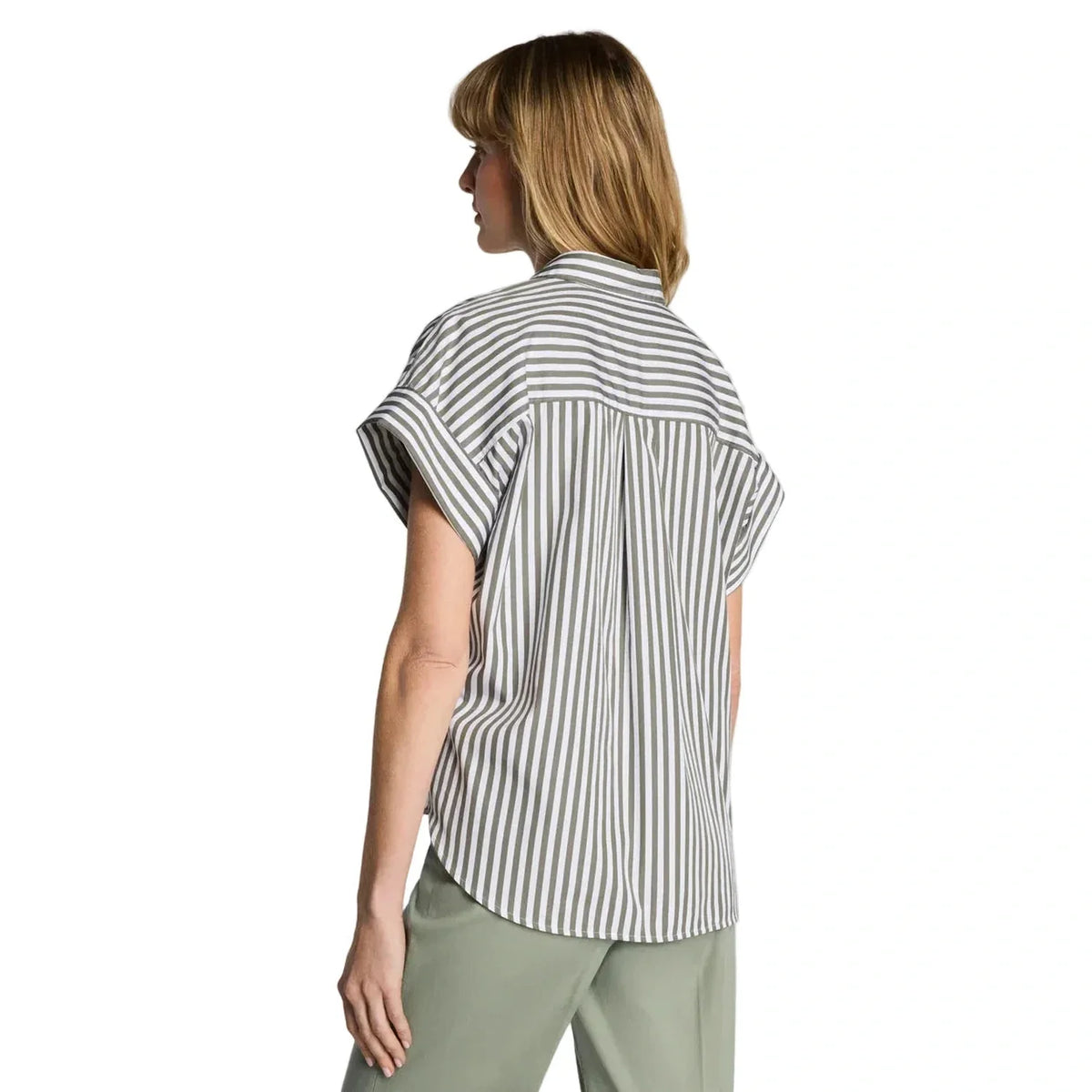 Women's Poplin Oversized Short Sleeve Shirt