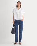 Scalloped-Collar Square Shirt | Bone