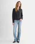 Shrunken Top in Washable Silk | Black