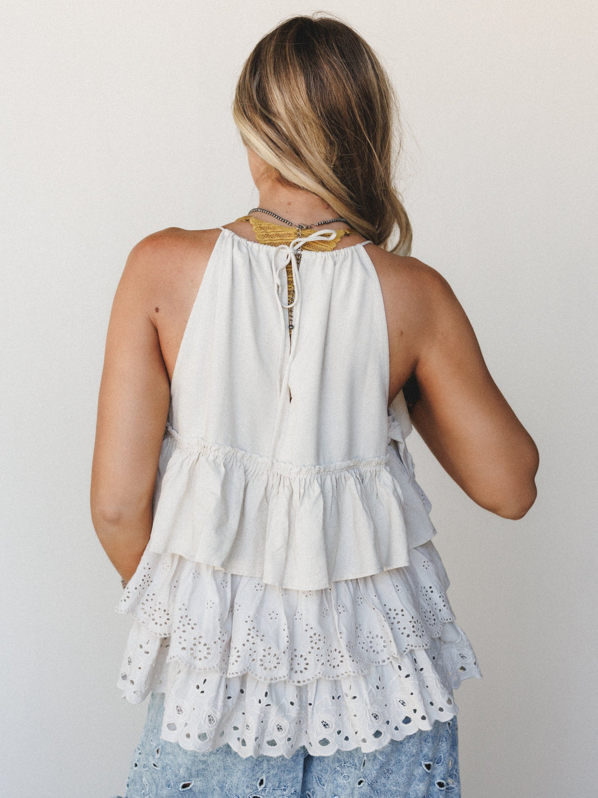 Ruffles In Spring Top - Taupe