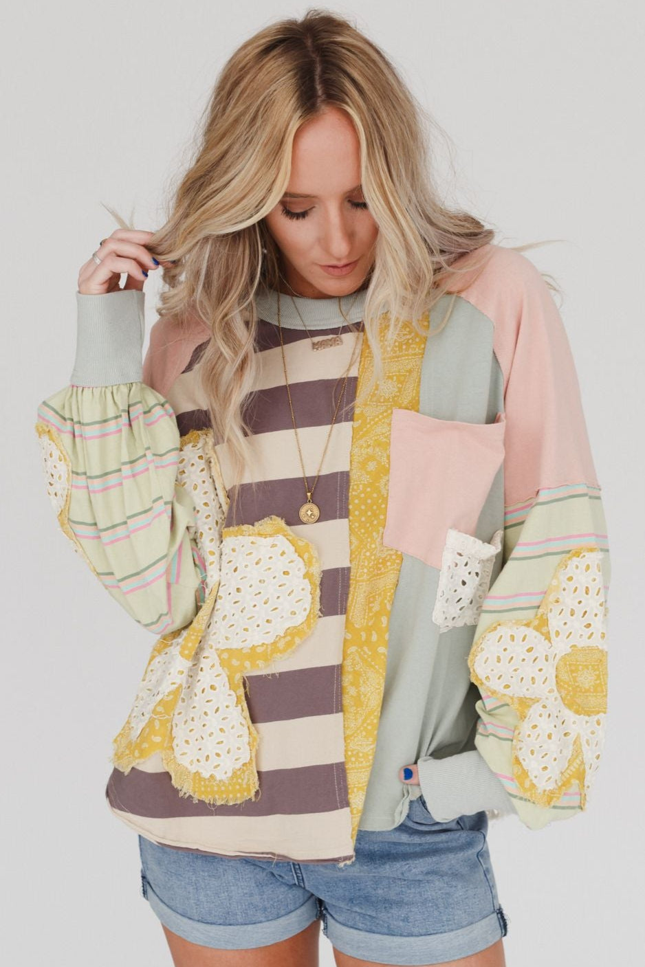 Daisy Darling Patchwork Top - Pink