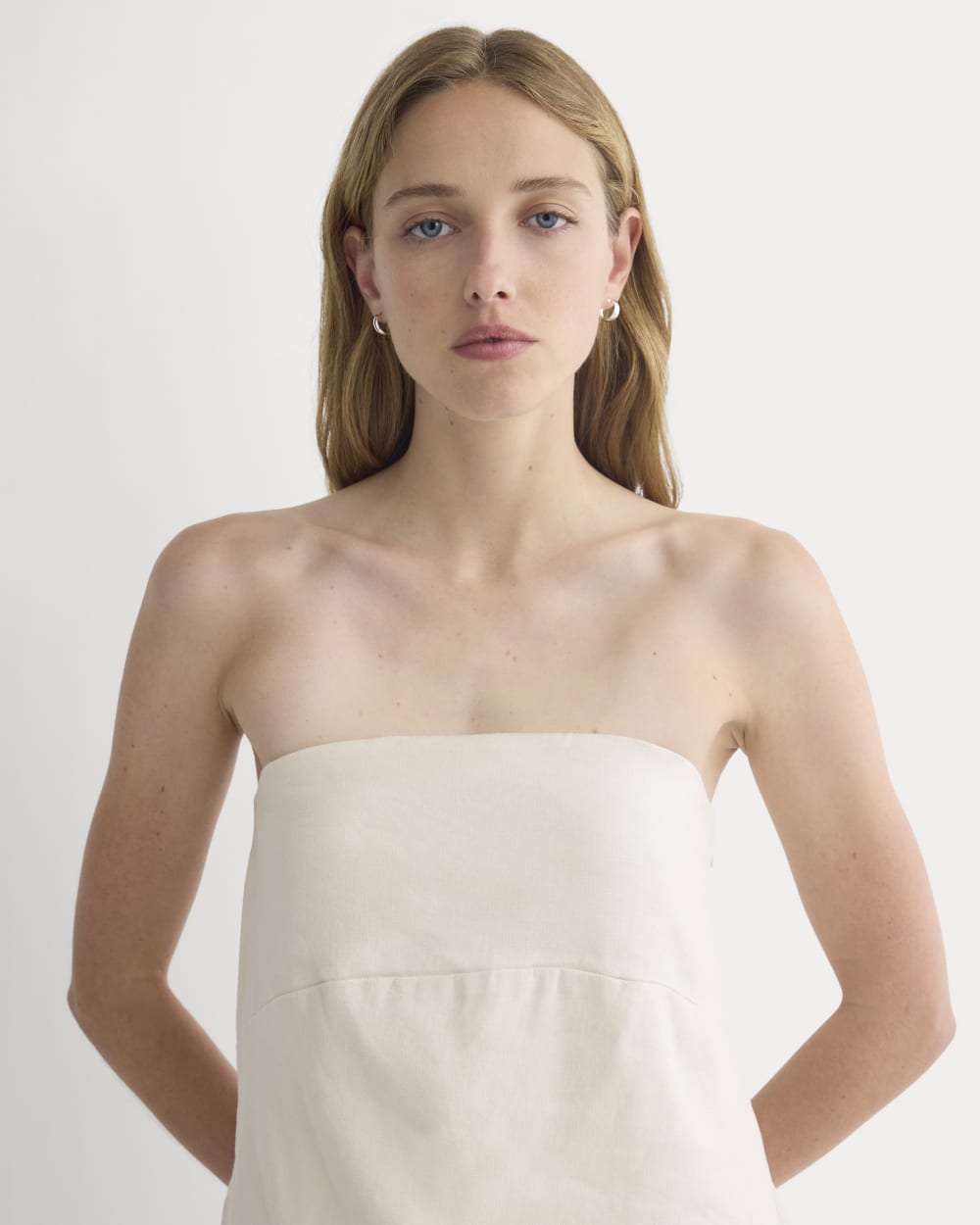 Tube Top in Stretch Linen | Birch
