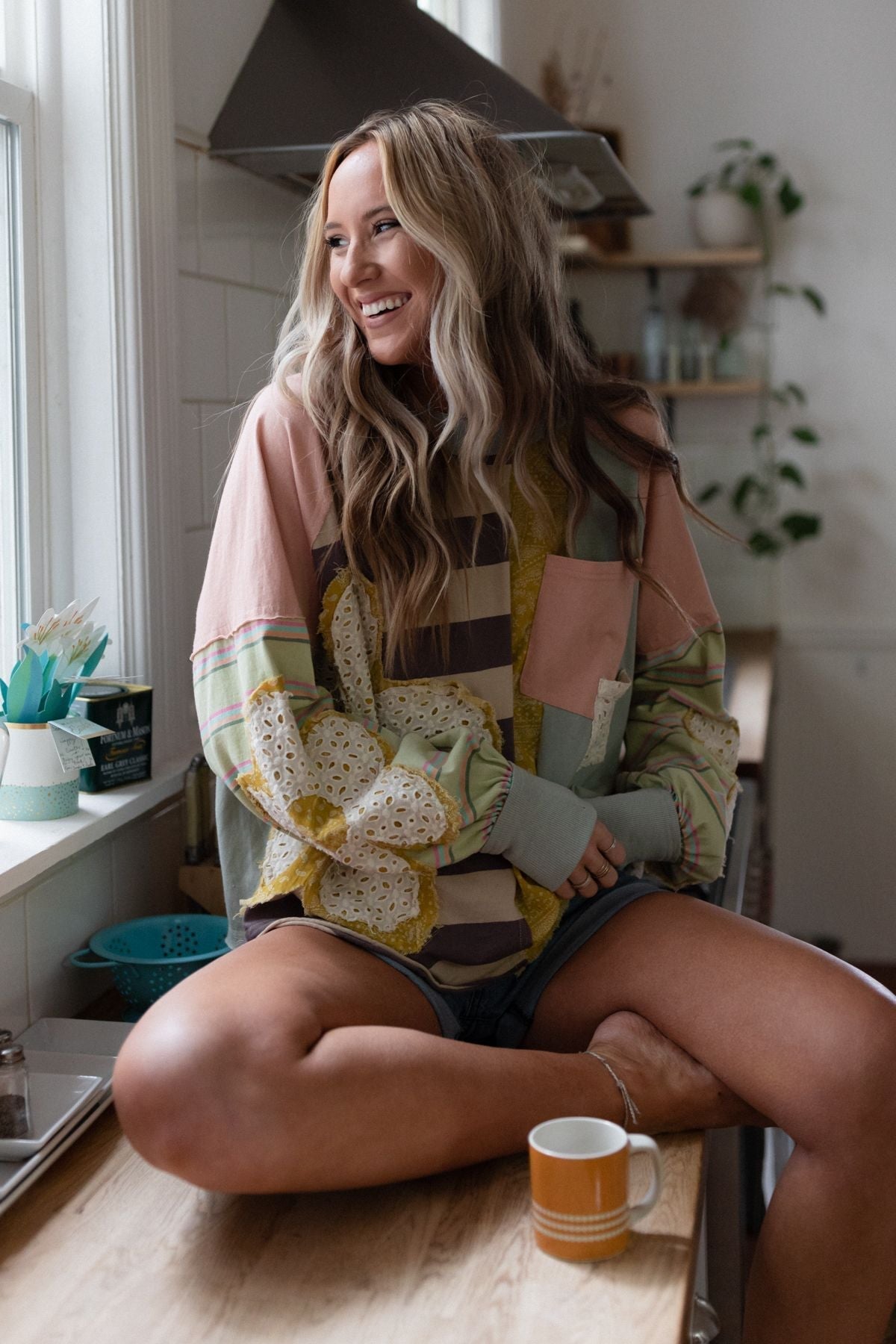Daisy Darling Patchwork Top - Pink