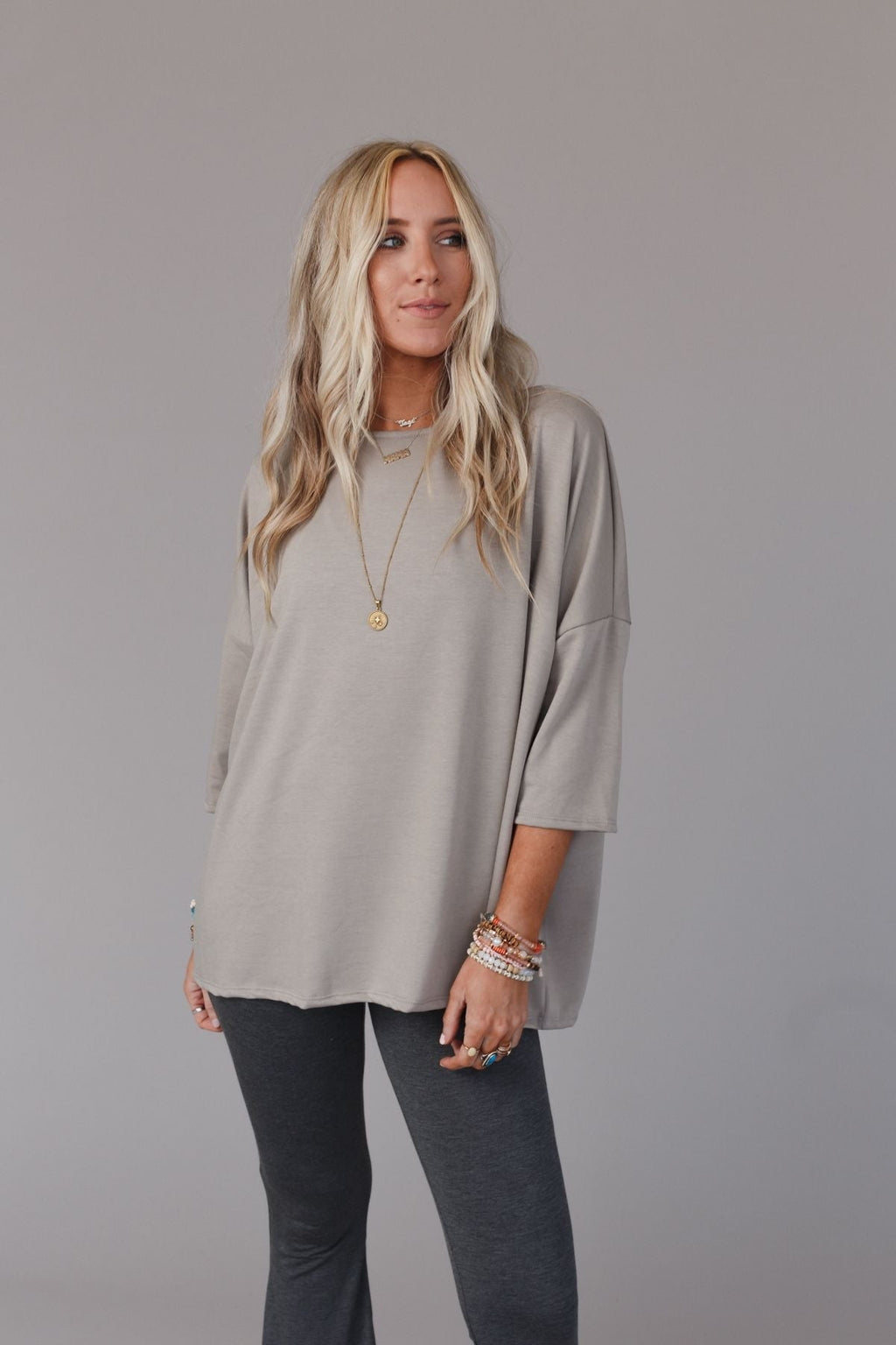 The Nest Cozy Cool Oversized Tee - Coco