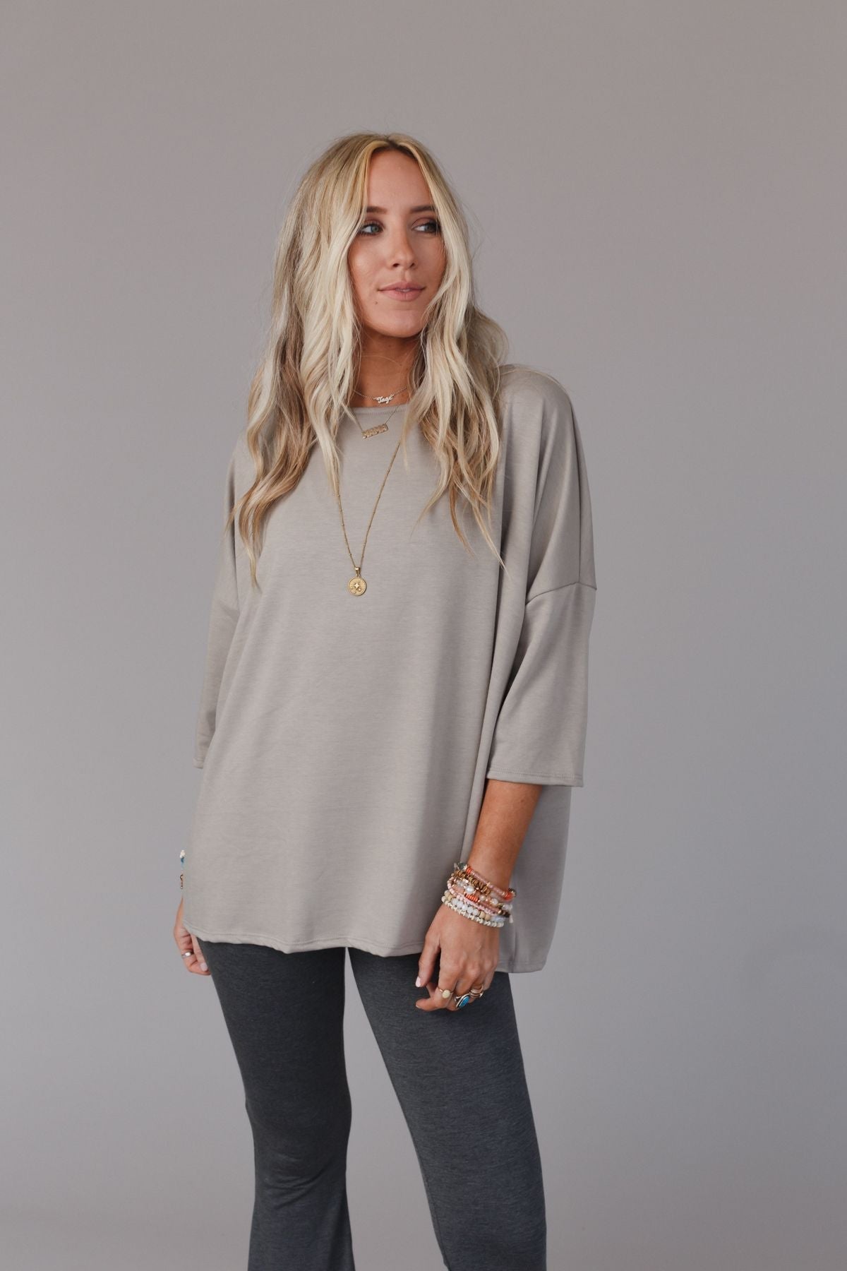 The Nest Cozy Cool Oversized Tee - Coco