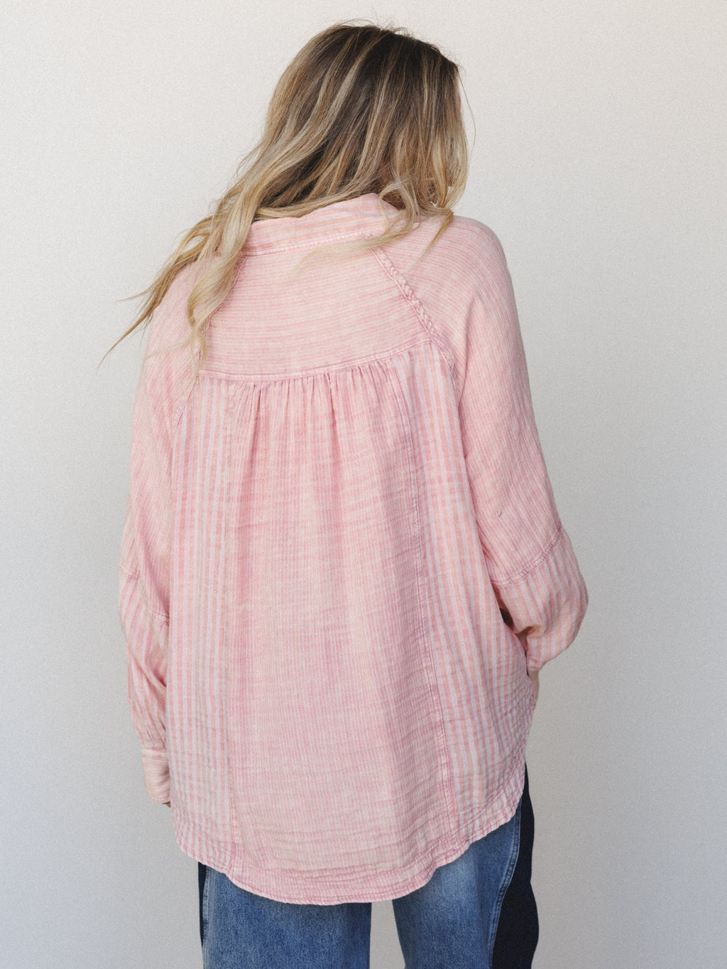 Sun Flare Striped Top - Apricot