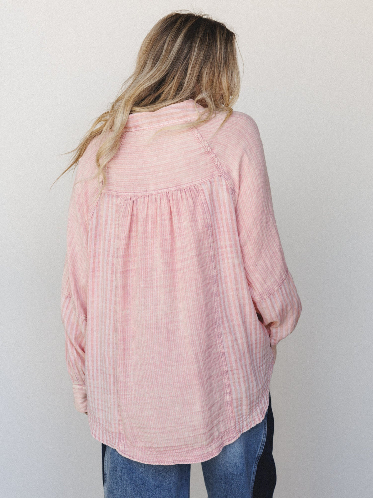 Sun Flare Striped Top - Apricot