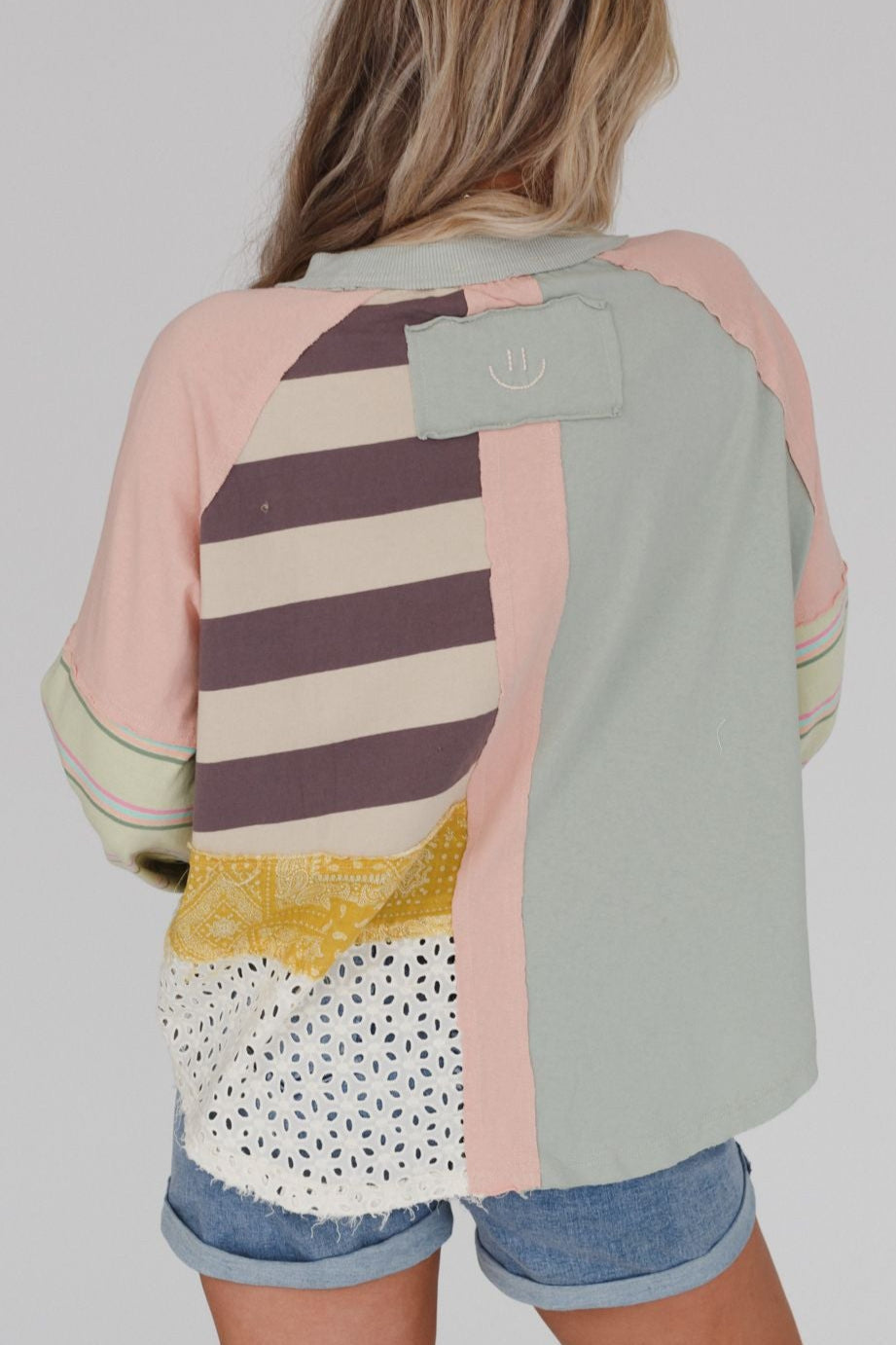 Daisy Darling Patchwork Top - Pink