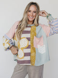 Daisy Darling Patchwork Top - Pink Lavender
