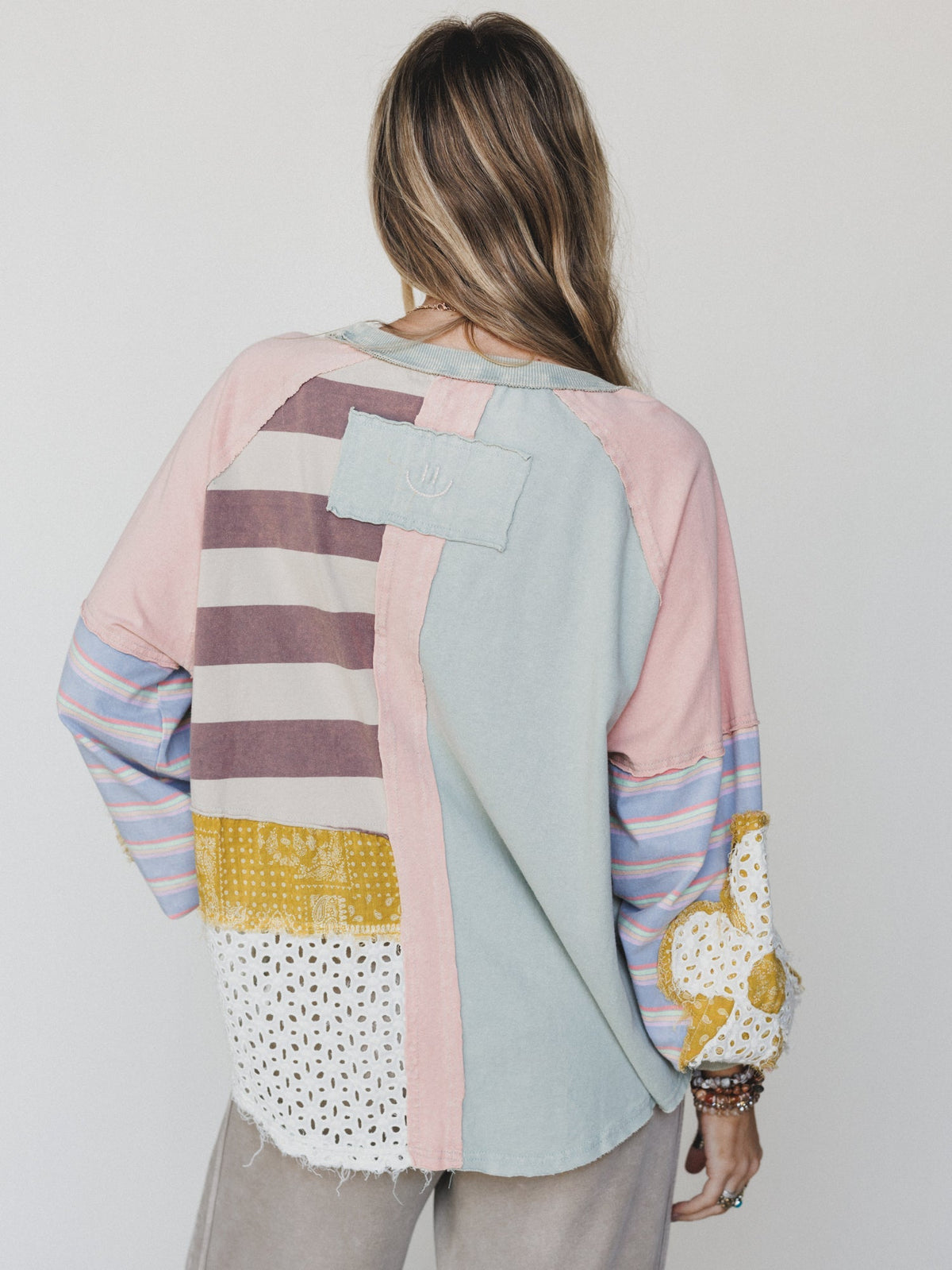 Daisy Darling Patchwork Top - Pink Lavender