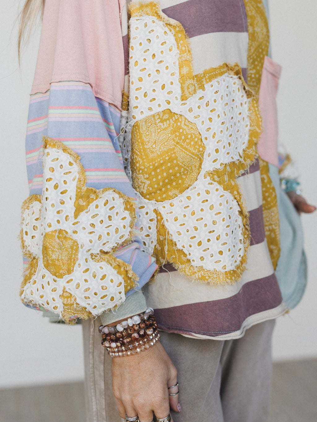 Daisy Darling Patchwork Top - Pink Lavender