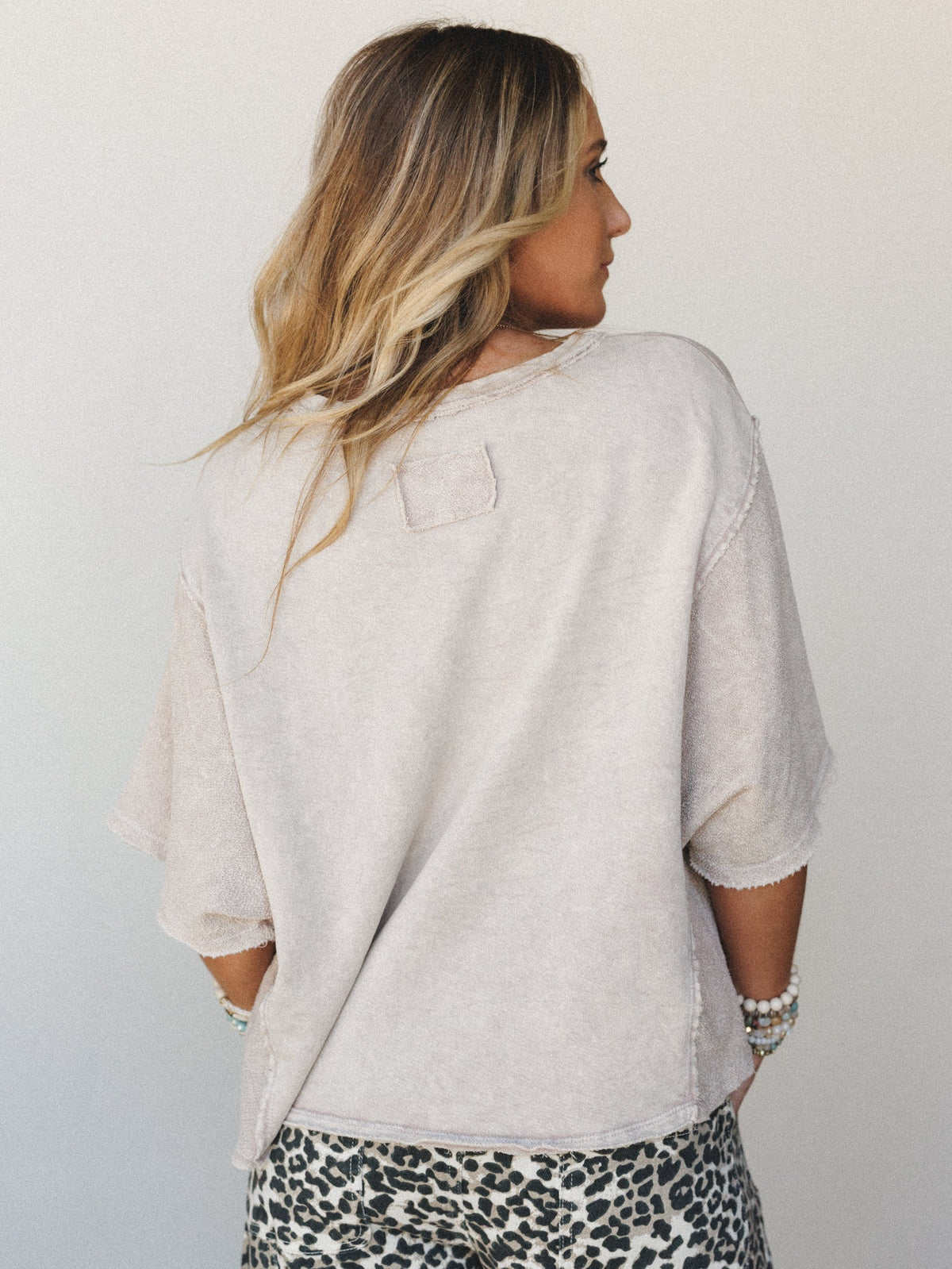 The Nest Quiet Muse Textured Top - Taupe