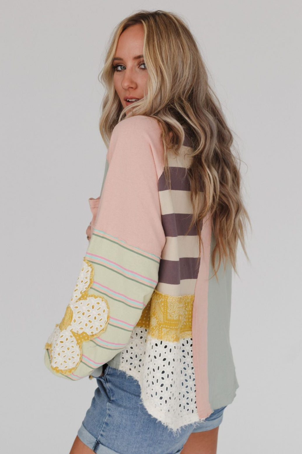 Daisy Darling Patchwork Top - Pink