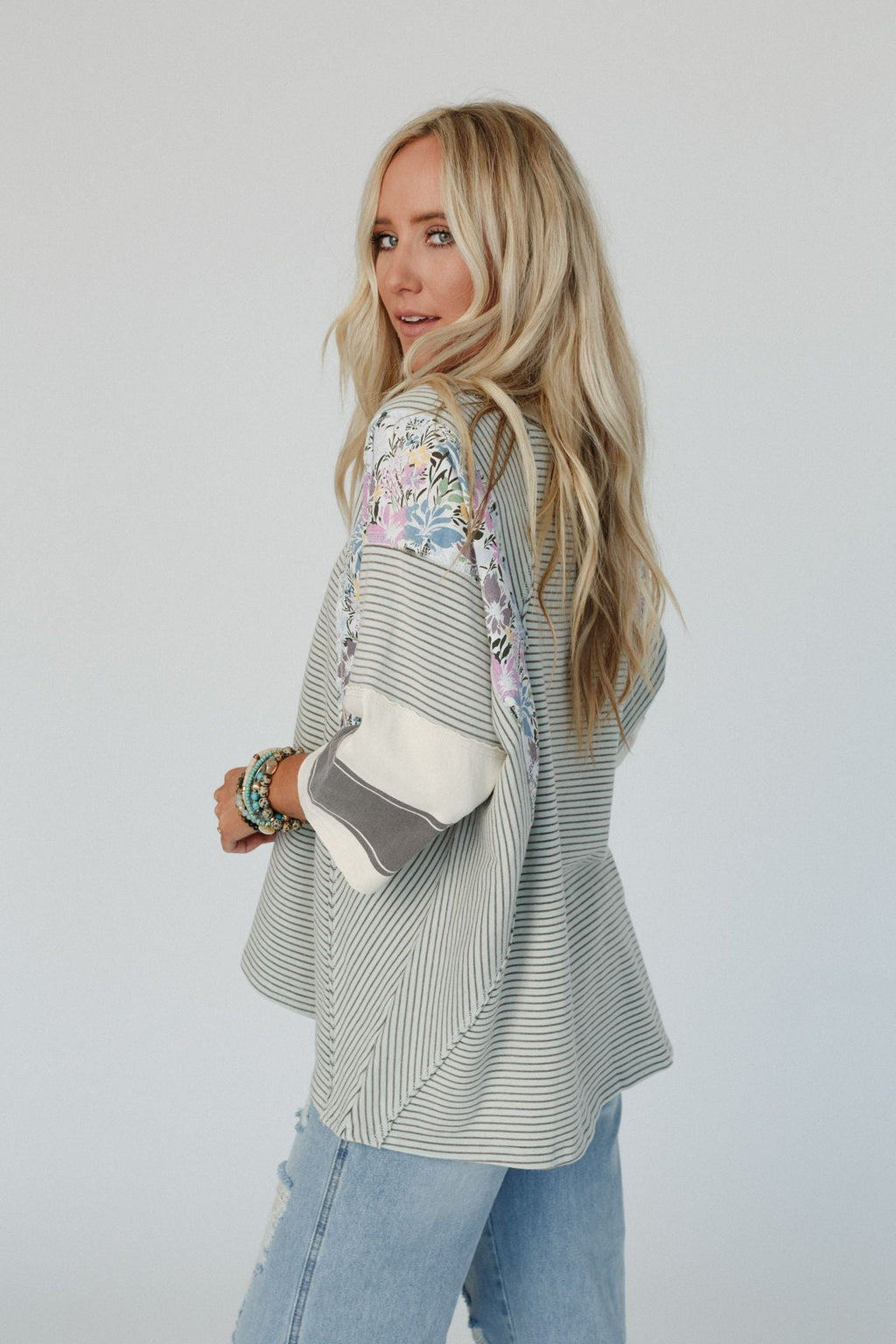 Britt Patchwork Top - Mint
