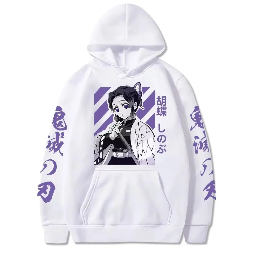 Unisex Anime Demon Slayer Men Women Hoodies 2025 Autumn Winter Plus Size Sweatshirt Harajuku Anime Print Hooded Pullover Y2k Top