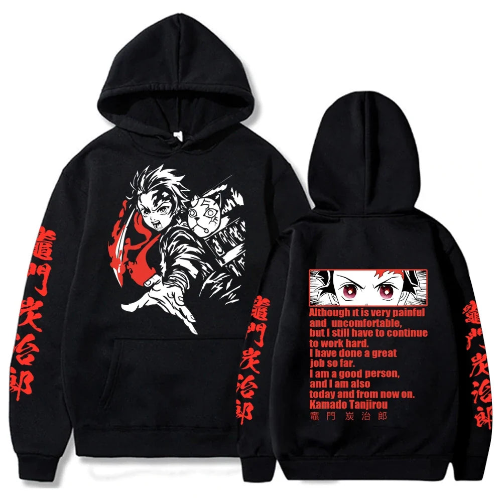 Hot Anime Demon Slayer Kamado Nezuko Hoodie Harajuku Hip Hop Pullover Tops Sweatshirt Popular Gift