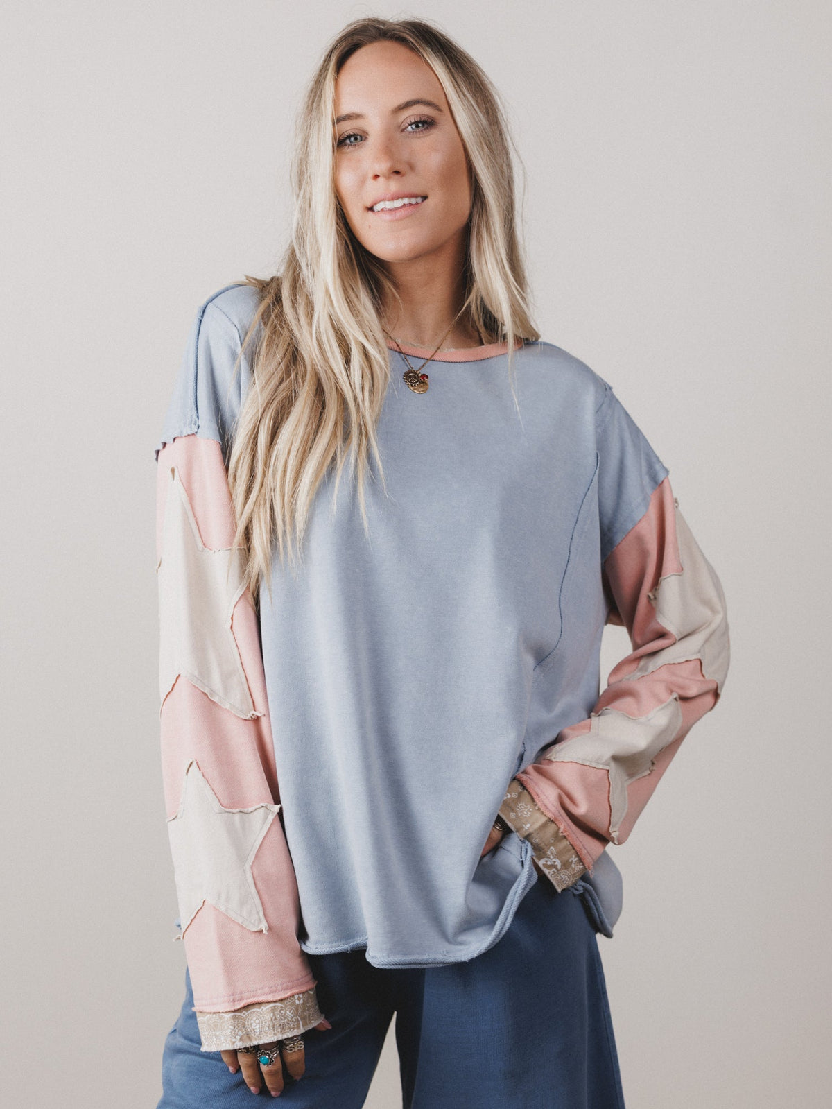 Stargaze Long Sleeve Top - Blue