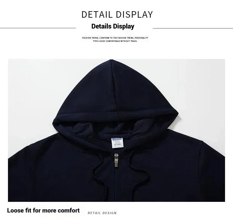 Anime Jacket Zip Up Casual Tops Streetwear 2026 Autumn Winter Long Sleeve Pullover Men Women