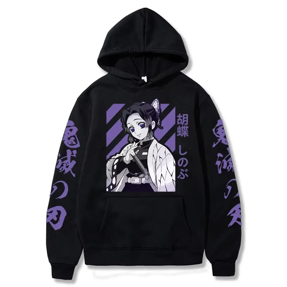 Unisex Anime Demon Slayer Men Women Hoodies 2025 Autumn Winter Plus Size Sweatshirt Harajuku Anime Print Hooded Pullover Y2k Top