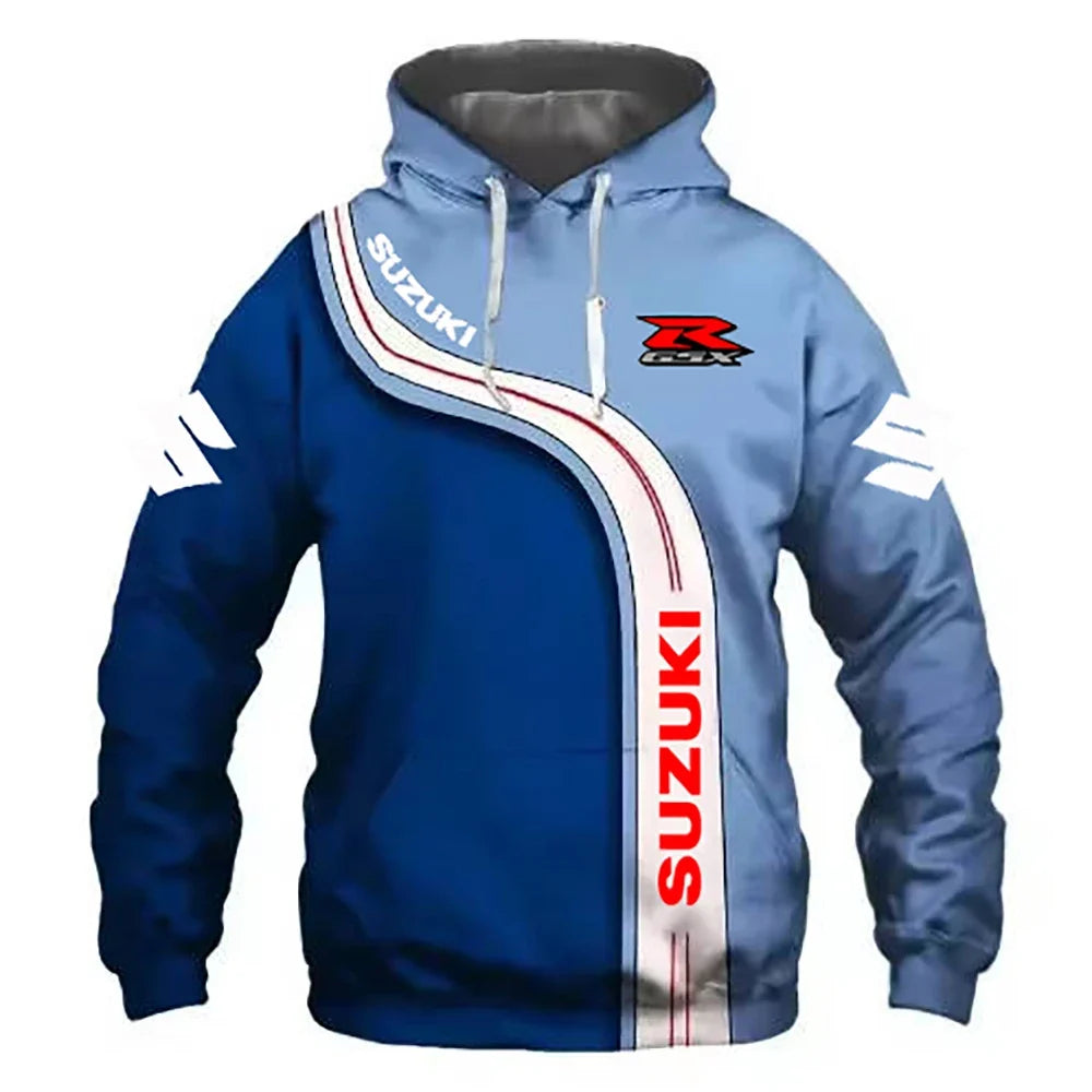 Men's hoodie is a casual and fashionable outdoor sports and motorcycle sportswear for autumn and winter