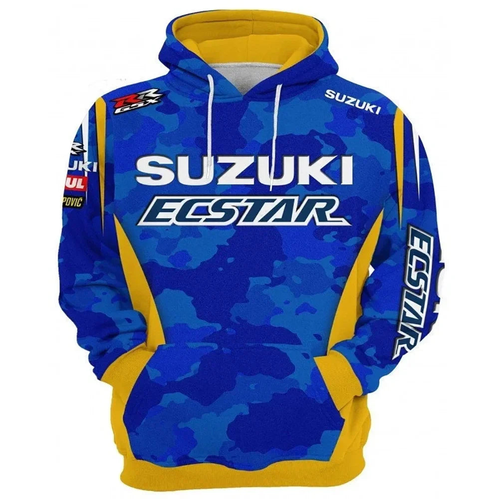Men's hoodie is a casual and fashionable outdoor sports and motorcycle sportswear for autumn and winter