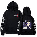 Hoodie Anime Jacket Shinobu Kocho Print Long Sleeve Pullover Streetwear Casual Top Cosplay Hooded Sweatshirt Unisex