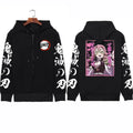 Y2k Anime Demon Slayer Zip Up Hooded Jacket Women Men Sweatshirt Streetwear Oversized Casual Long-sleeved Tops Autumn Winter New