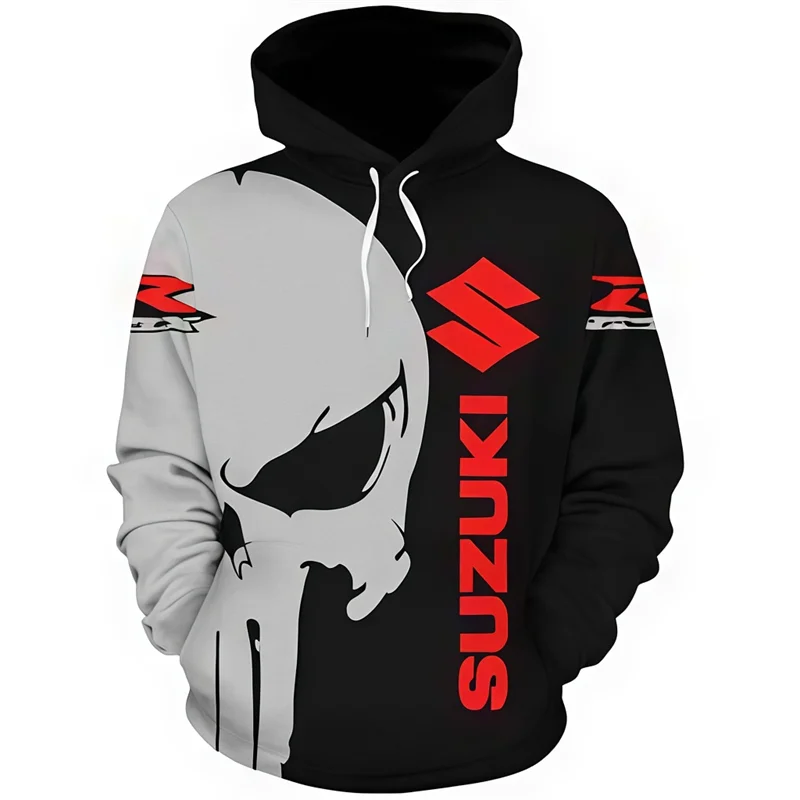 3D printed sweatshirt is a long-sleeved hoodie for adult motorcycle enthusiasts and outdoor casual sports enthusiasts