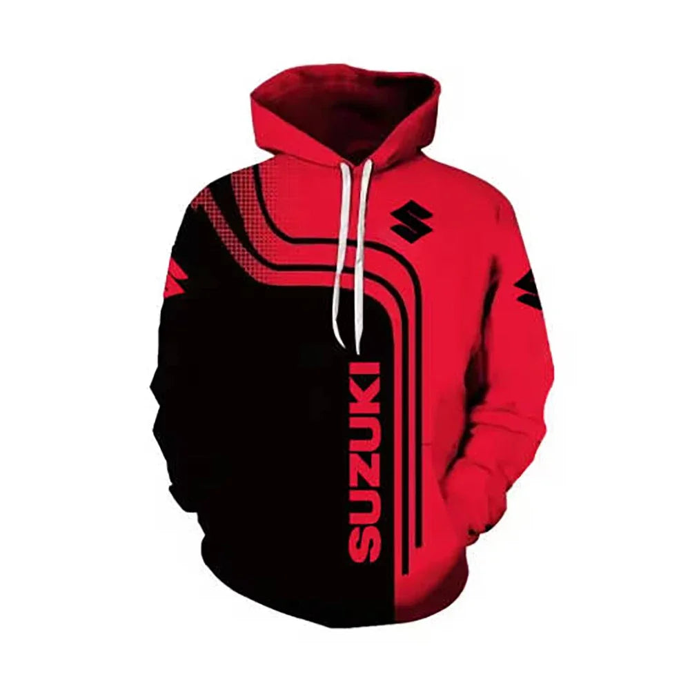 Men's hoodie is a casual and fashionable outdoor sports and motorcycle sportswear for autumn and winter
