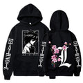 Men's sweatshirt anime death note L print hoodie autumn and winter street men and women casual comfortable sports sweatshirt