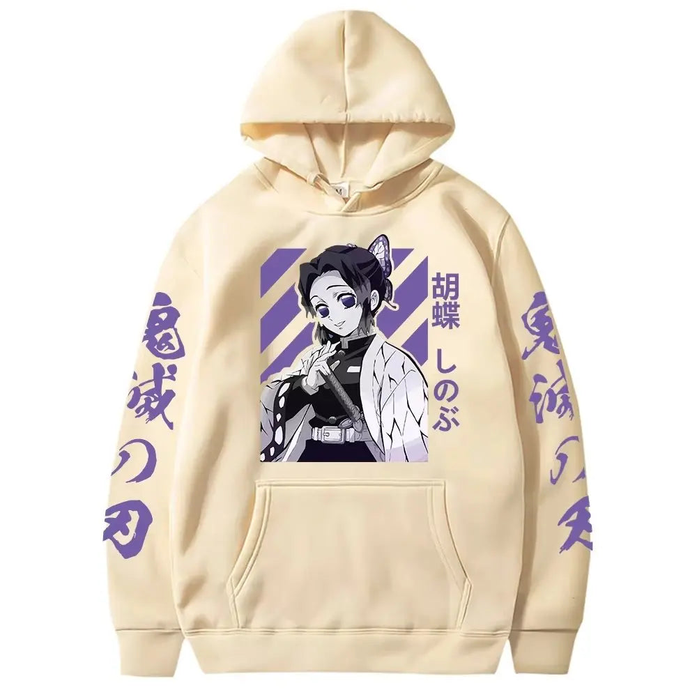 Unisex Anime Demon Slayer Men Women Hoodies 2025 Autumn Winter Plus Size Sweatshirt Harajuku Anime Print Hooded Pullover Y2k Top
