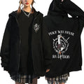 Print Zipper Hoodie Men Casual Fashion Oversized Zip Up Sweatshirt Unisex Coats Pullover Hoody Harajuku Streetwear