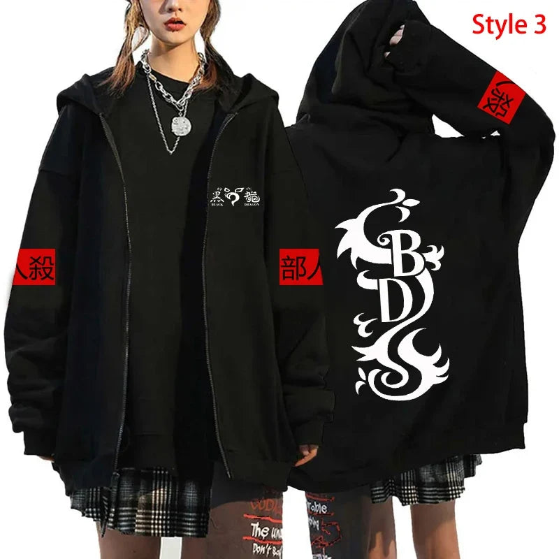 New anime Tokyo Revengers Printed Zipper Hooded Fashion Women Men cosplay Sweatshirt Casual Autumn Winter Sport Long Sleeve Top