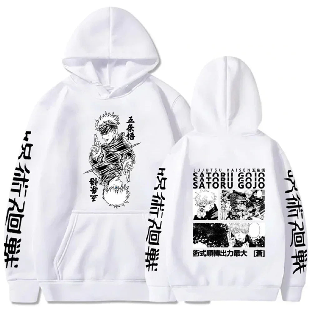 Latest anime printed hoodie spell battle hoodie Harajuku autumn and winter streetwear tiger cane Yuren casual hoodie