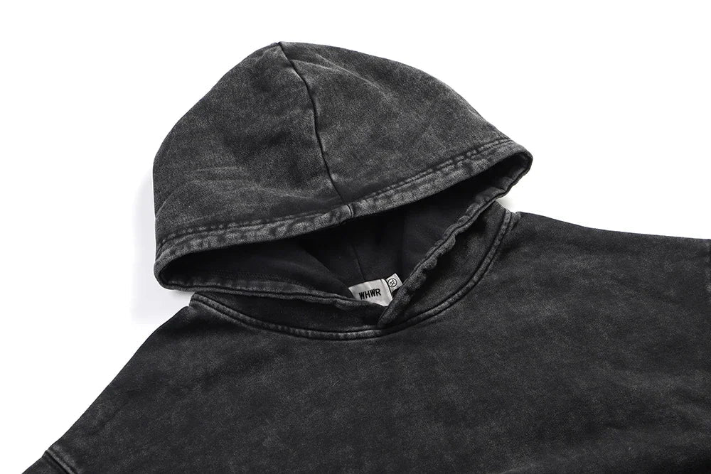 Mens Berserk Hoodies Gothic Print Vintage Washed Hoodie Hip Hop Streetwear Cotton Sweatshirts Harajuku Casual Hooded Pullover