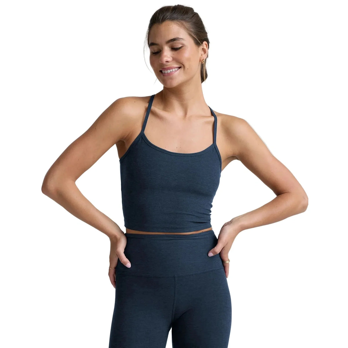 Women's Spacedye Slim Racerback Cropped Tank