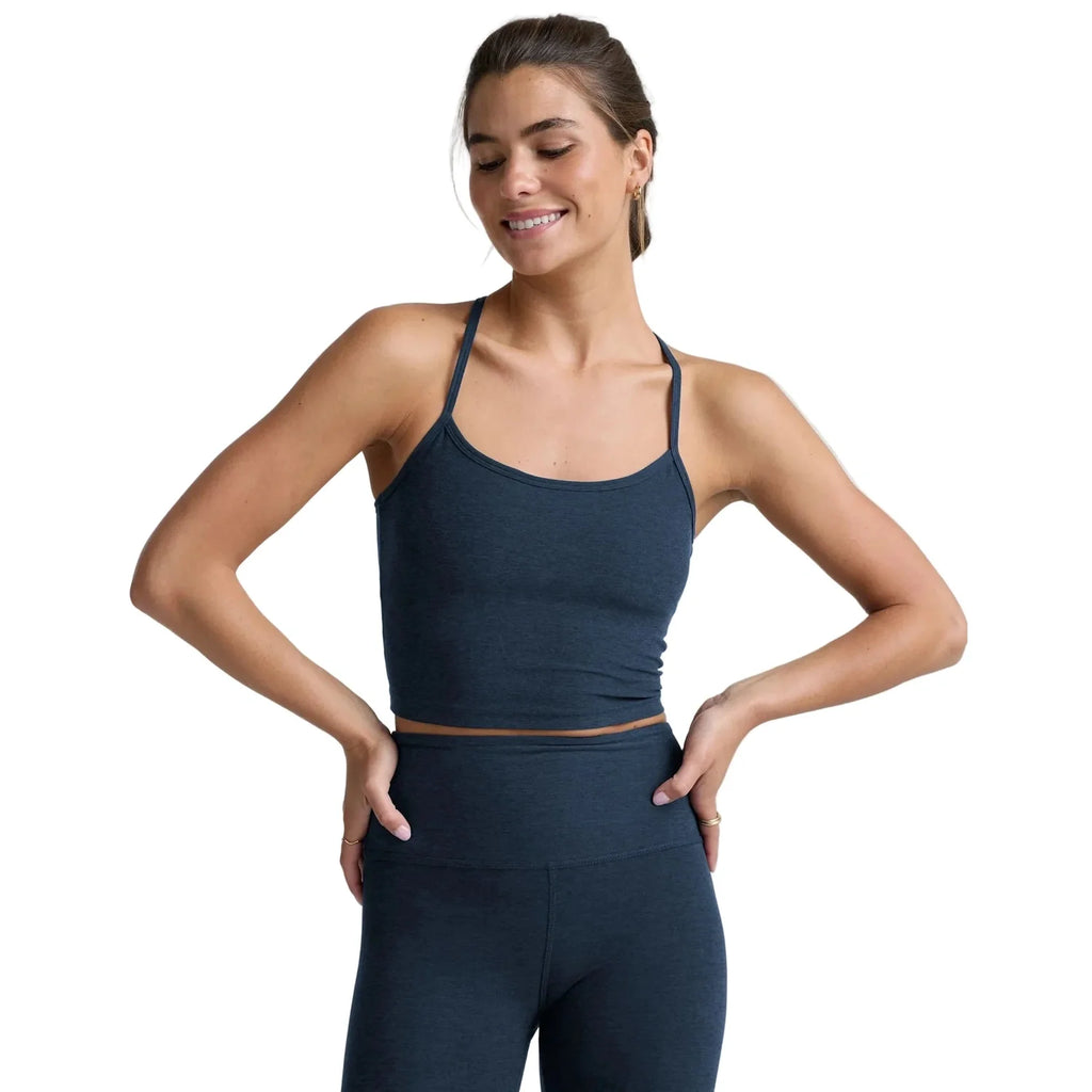 Women's Spacedye Slim Racerback Cropped Tank