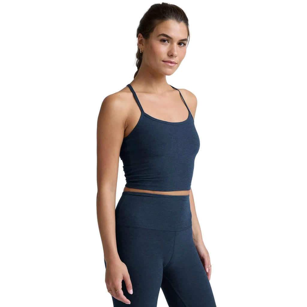 Women's Spacedye Slim Racerback Cropped Tank