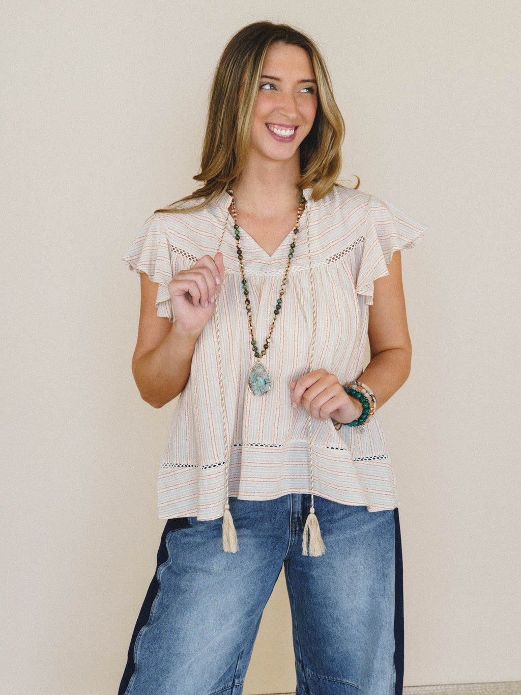 Meadow Sunrise Blouse - Oatmeal