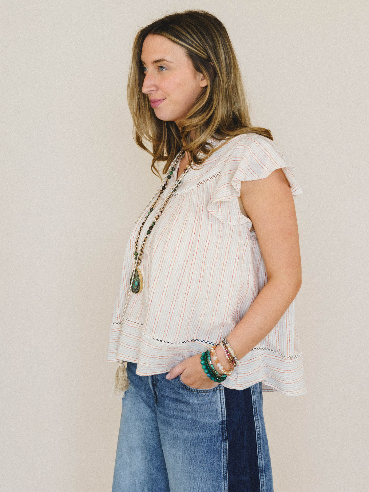 Meadow Sunrise Blouse - Oatmeal