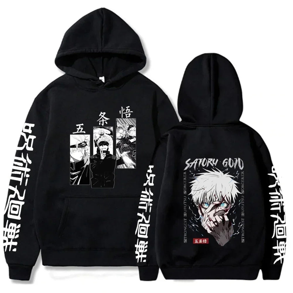 Latest anime printed hoodie spell battle hoodie Harajuku autumn and winter streetwear tiger cane Yuren casual hoodie