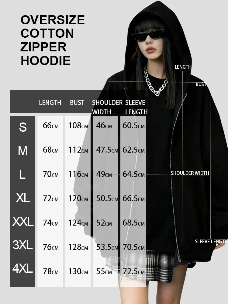 Y2k Anime Demon Slayer Zip Up Hooded Jacket Women Men Sweatshirt Streetwear Oversized Casual Long-sleeved Tops Autumn Winter New
