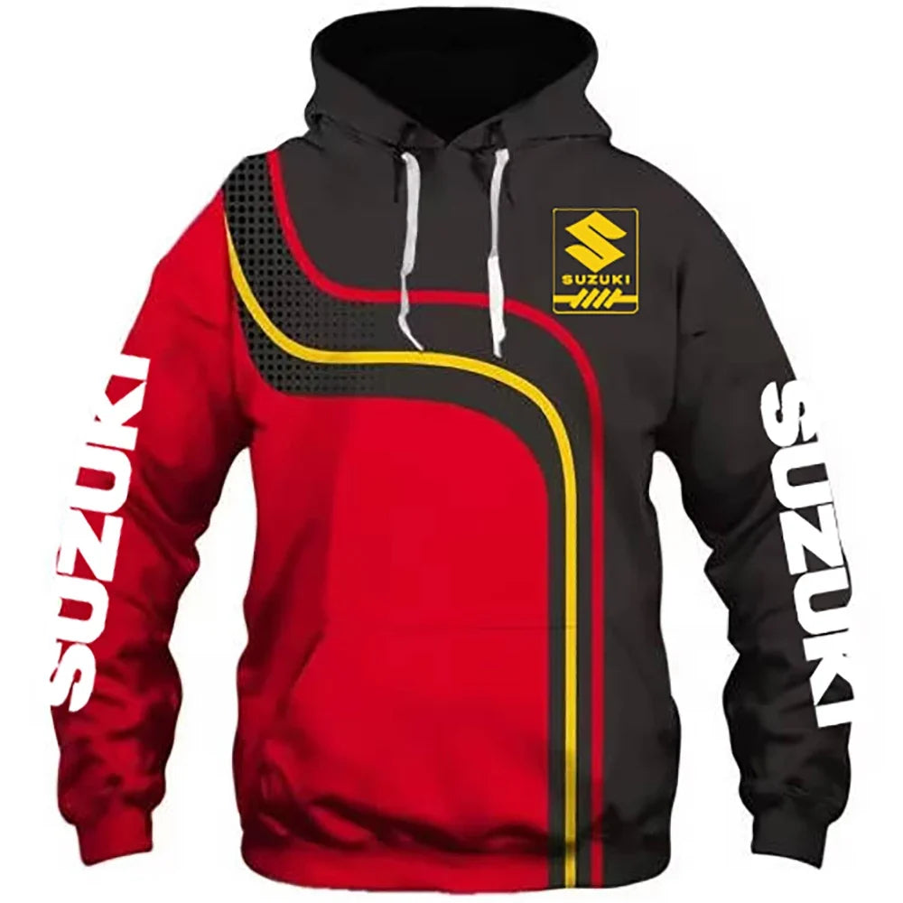 Men's hoodie is a casual and fashionable outdoor sports and motorcycle sportswear for autumn and winter