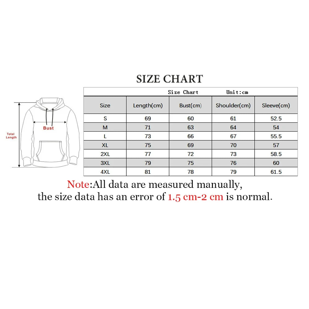 Hoodie Man Woman Harajuku Long Sleeve Pullover Tops Sweatshirt